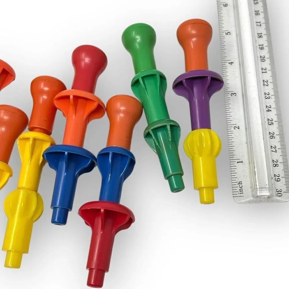 Pegs Stacking Montessori Colorful Counting Math Manipulatives Plastic Lot of 35